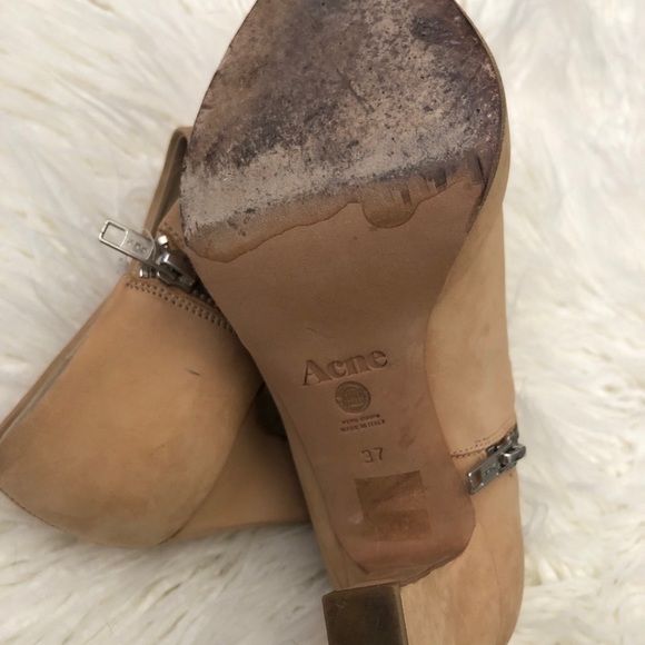 Acne studio tan booties Sz 7 - Picture 5 of 10